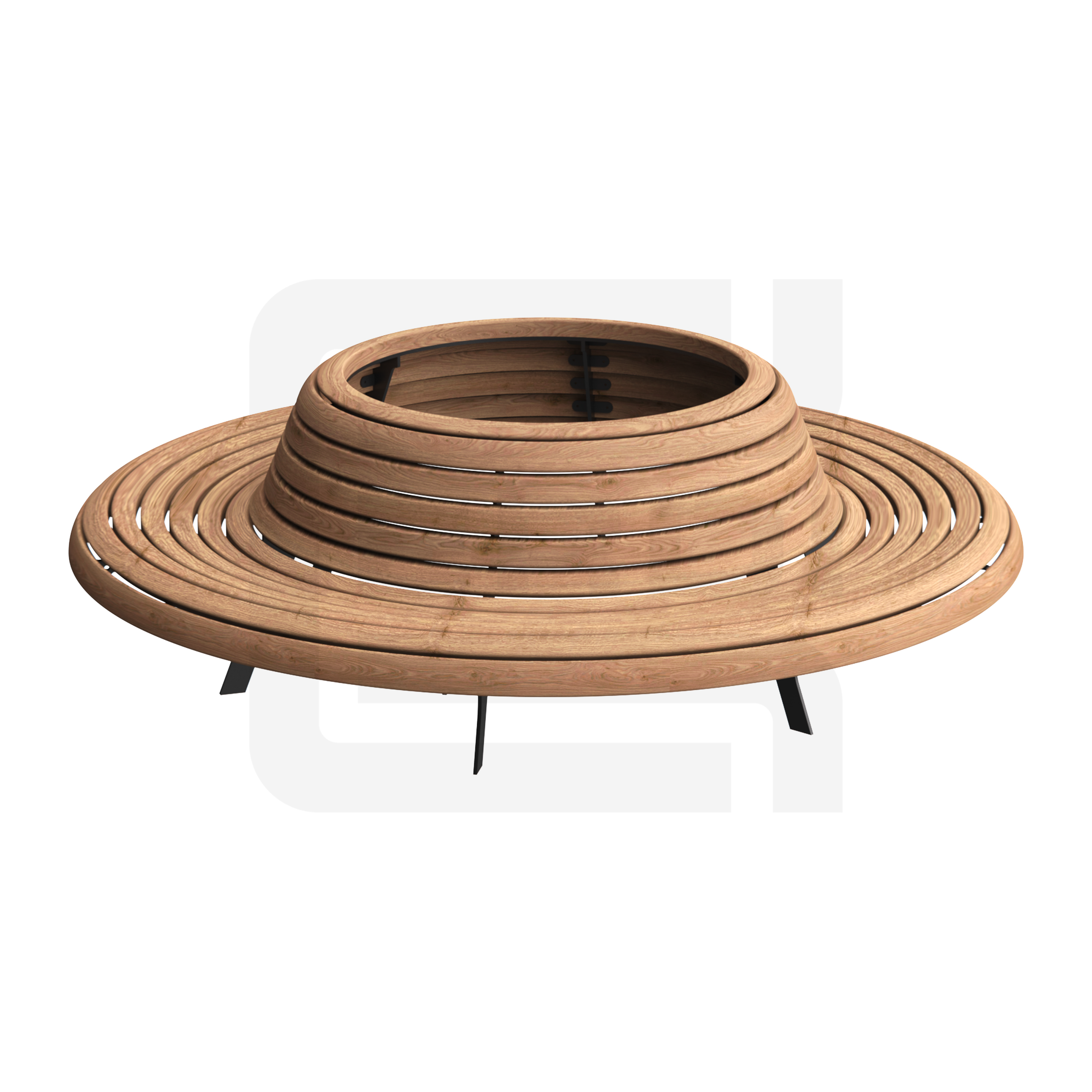 Buiten Zitbank - Boombank model Canapé Retro rond